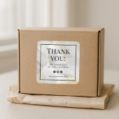 Marble Thank You Business Sticker