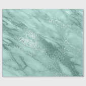 Marble Tiffany Aqua Pastel Stone Abstract Metallic Cadeaupapier (Vlak)