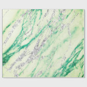 Marble Tiffany Silver Grey Mint Stone Pastel Cadeaupapier (Vlak)