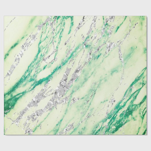 Marble Tiffany Silver Grey Mint Stone Pastel Cadeaupapier (Vlak)