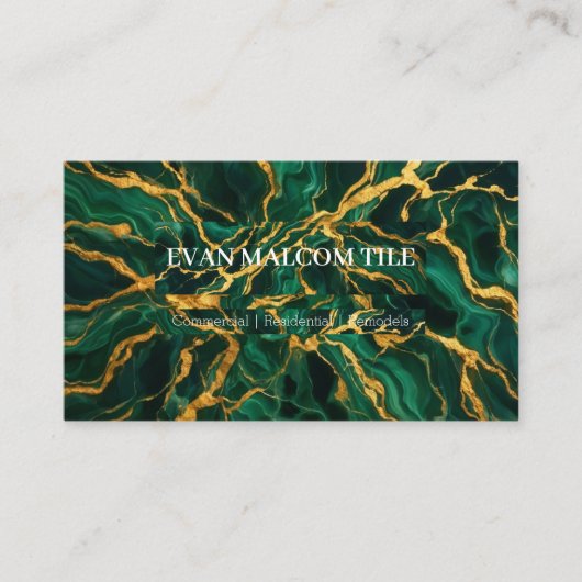 Marble Tile Business Card Visitekaartje (Voorkant)