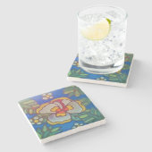 Marble Tile Onderzetter Catalina Hawaii Aloha Hibi (Zijkant)