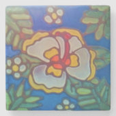 Marble Tile Onderzetter Catalina Hawaii Aloha Hibi (Voorkant)