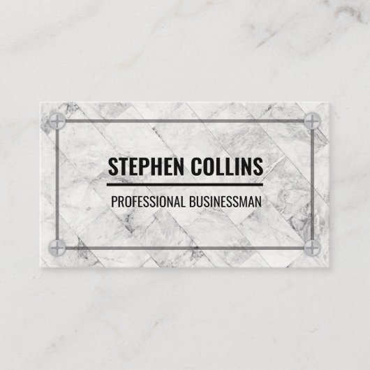 Marble Tiles | Metaalschroeven Visitekaartje (Voorkant)