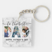 Marble Toned de Dag van de Kalligrafie van het Man Sleutelhanger (Achterkant)