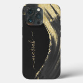 Marble Trendy Elegant Gold Glitter Geode Case-Mate iPhone Case (Achterkant)