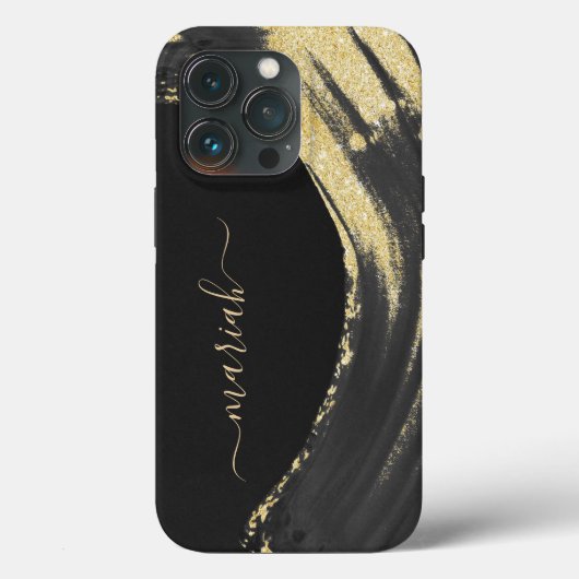 Marble Trendy Elegant Gold Glitter Geode Case-Mate iPhone Case (Achterkant)