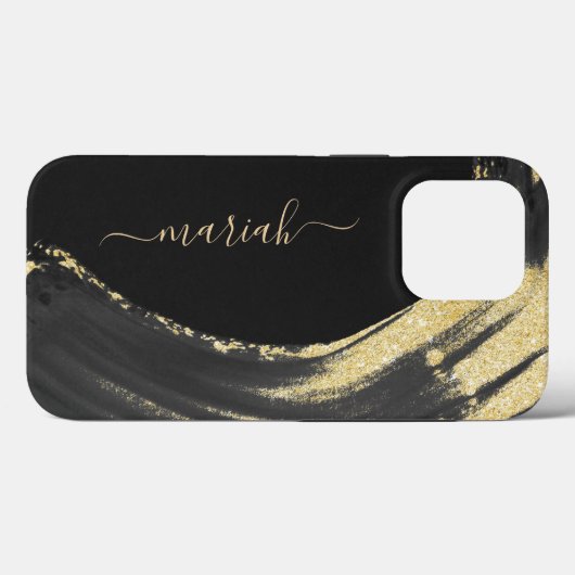 Marble Trendy Elegant Gold Glitter Geode Case-Mate iPhone Case (Achterkant (horizontaal))