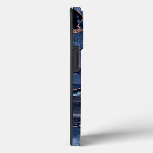 Marble Trendy Navy Blue Agate Geode Case-Mate iPhone Case (Achterkant / Rechts)