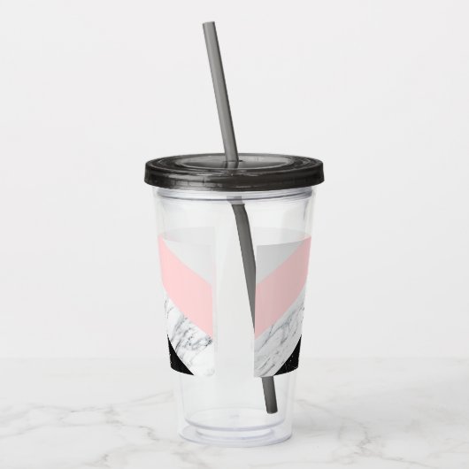 Marble Triangles Acryl Drinkbeker (Links)