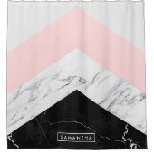 Marble Triangles Douchegordijn (Voorkant)