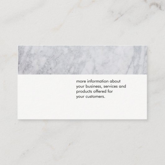 Marble Trim Blue Visitekaartje (Achterkant)