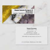 Marble trio Gold white natural stone leveranciers Visitekaartje (Voorkant / Achterkant)