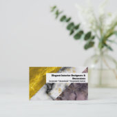 Marble trio Gold white natural stone leveranciers Visitekaartje (Staand voorkant)