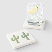Marble Trivet | Cactus 2 | Stenen Onderzetter (Zijkant)