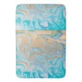 Marble turquoise Gold Silver, mooi, elegant, Ma Badmat (Voorkant Verticaal)
