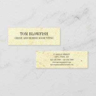Marble Tusk Paper Texture Print Mini Visitekaartje