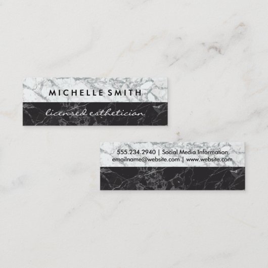 Marble Two Tone Mini Visitekaartje (Voorkant / Achterkant)