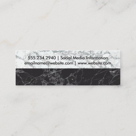 Marble Two Tone Mini Visitekaartje (Achterkant)