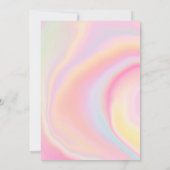 Marble unicorn regenboogpastelfoto hallo 20 kaart (Achterkant)