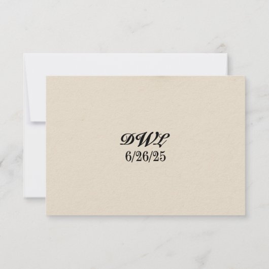 Marble Veil QR Code Wedding RSVP Kaart (Achterkant)