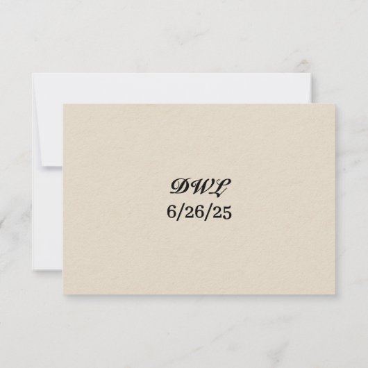 Marble Veil Wedding RSVP Card (Achterkant)