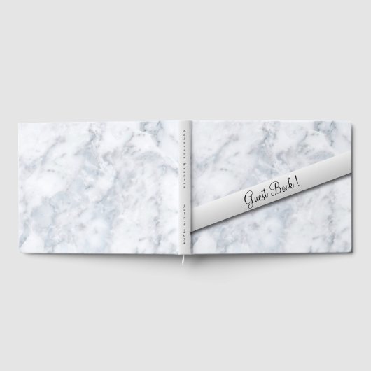 Marble W White Sash Guest Book Gastenboek (Volledig)