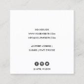 MARBLE WATERVERF GREEN MONSTERA LEAF FOLIAGE VIERKANTE VISITEKAARTJE (Achterkant)