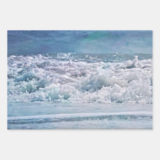 Marble Wave Beach Style Wrap Craft Paper (Voorkant 3)