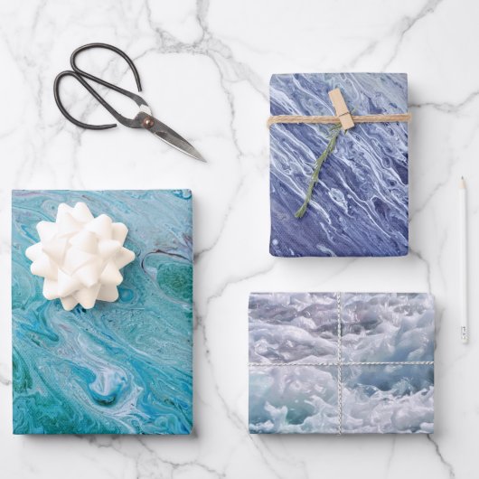 Marble Wave Beach Style Wrap Craft Paper (Voorkant)