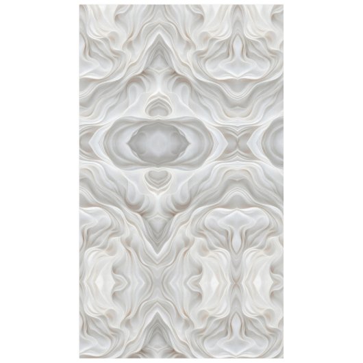 Marble Wave Elegant Abstract Wit - Modern Tafelkleed (Voorkant)