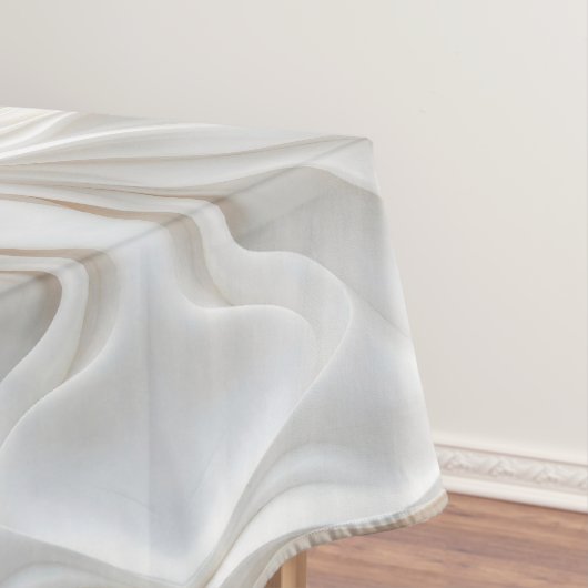 Marble Wave Elegant Abstract Wit - Modern Tafelkleed (Voorbeeld)