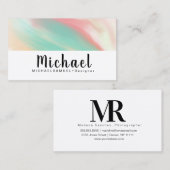 Marble Wave Interior Hair Salon Designer Visitekaartje (Voorkant / Achterkant)