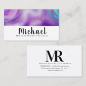 Marble Wave Interior Hair Salon Designer Visitekaartje (Voorkant / Achterkant)