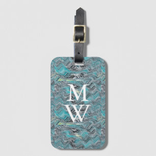 Marble Waves Bagagelabel