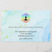 Marble Waves Chakra Energy Healer Reiki Horizontaa Flyer (Achterkant)