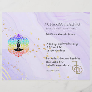 Marble Waves Chakra Energy Healer Reiki Horizontaa Flyer