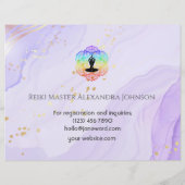 Marble Waves Chakra Energy Healer Reiki Horizontaa Flyer (Achterkant)