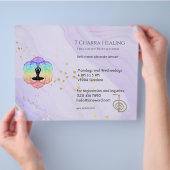 Marble Waves Chakra Energy Healer Reiki Horizontaa Flyer (Hand)