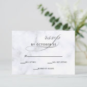 Marble Wedding Invitations rsvp (Staand voorkant)