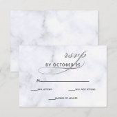Marble Wedding Invitations rsvp (Voorkant / Achterkant)