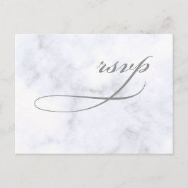 Marble Wedding rsvp Uitnodiging Briefkaart