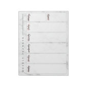 Marble Weekly Planner-laptop Notitieblok (Linkerzijde)