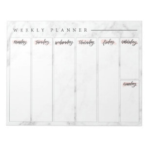 Marble Weekly Planner-laptop Notitieblok