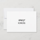 Marble Whisper Wedding RSVP Card Kaartje (Achterkant)
