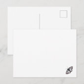 Marble White Butterfly Card Briefkaart (Voorkant / Achterkant)