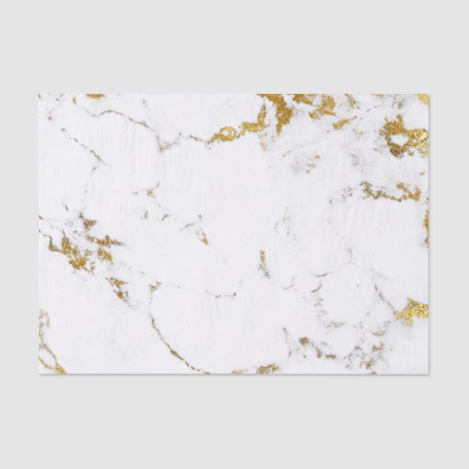 Marble White Gold Abstract Stone Elegant Minimal Tissuepapier (Voorkant)