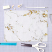 Marble White Gold Abstract Stone Elegant Minimal Tissuepapier (Craft)