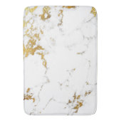 Marble White Gold Grey Carrara Abstract Urban Lux Badmat (Voorkant Verticaal)