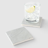 Marble White Stone Onderzetter (Zijkant)